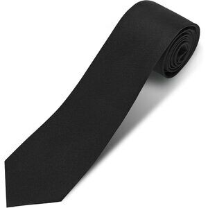 Men's Black Solid Pure Color 3.15" (8cm) Necktie Plain Formal Business Ties